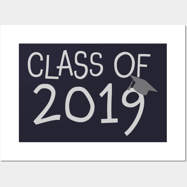 Graduating Class of 2019 sticker, t-shirt, tapestry, mug, magnets Wall Art by ABcreative